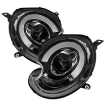 Mini Cooper 2010-2012 Strålkastare Projektor - Xenon/HID (Passar ej halogen) - DRL - Svarta Spyder Auto